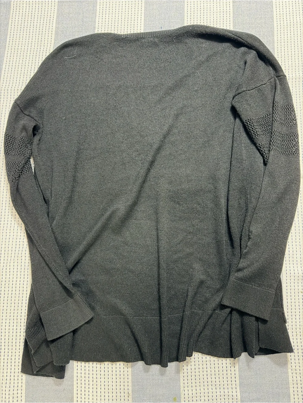 Garage Open-Front Cardigan Sweater- Black